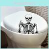 Modern Closestool Pvc Sticker Wall Decor With Smiling Skull For Room Living