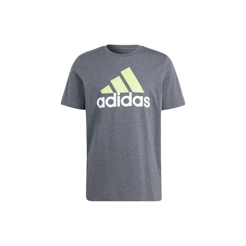 adidas Базовый набор в рукаве Футболка мужская Серая IJ8578