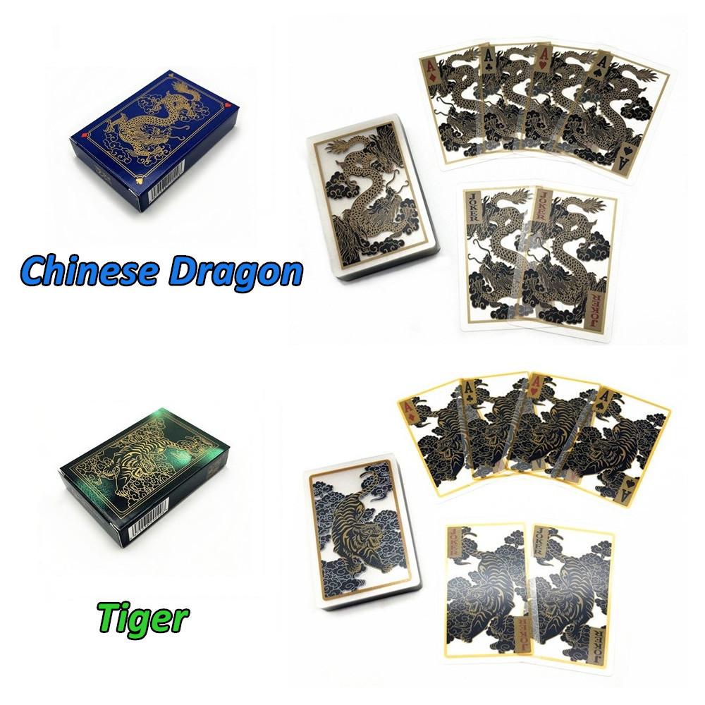 Creative Transparent Playing Cards Dragon Tiger Poker Cards
