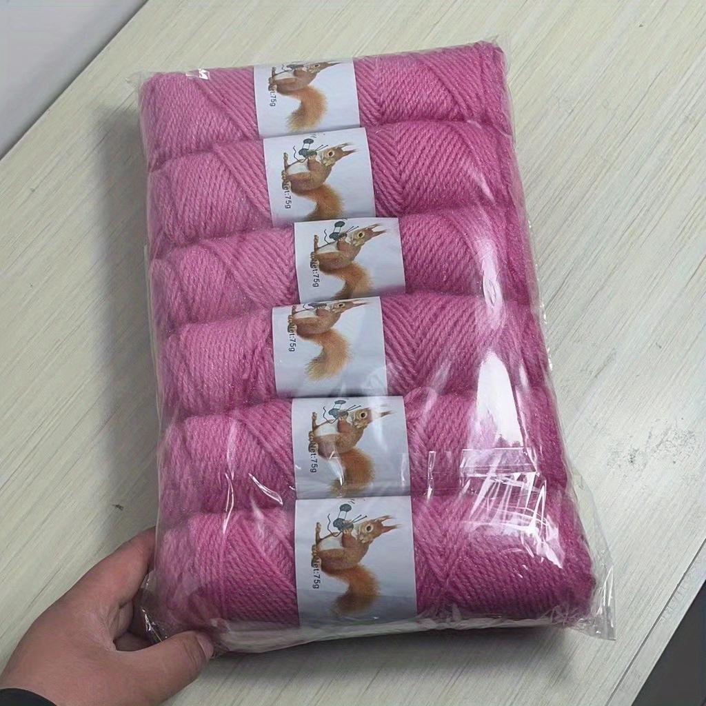 6 шт./75 г/шт. Однотонная мягкая пряжа для вязания спицами и крючком Свитера, Шарфы, Шапки для детей, Мягкая толщина, Пряжа для вязания крючком