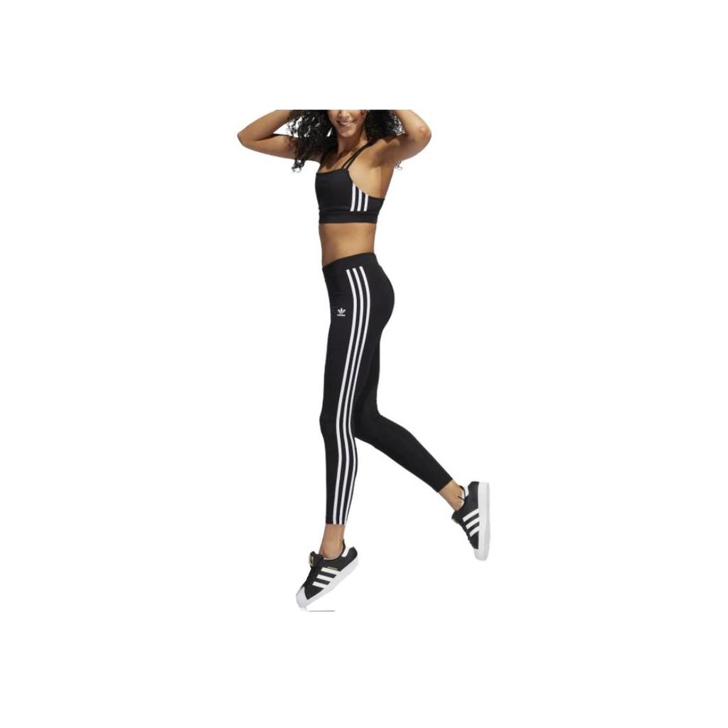 Adidas Striped Slim Fit Casual Pants Women Bottoms Black HD2350-001