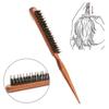 New Boar Bristle Wood Slim Line Comb Salon Teasing Back Hair Brushes Hairbrush Extension Hairdressing Styling Tools DIY