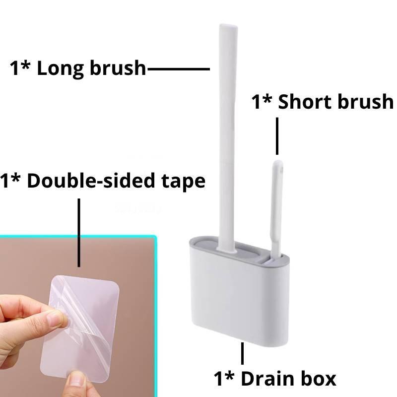 Высококачественная силиконовая туалетная щетка, настенная, не требует сверления для легкой установки