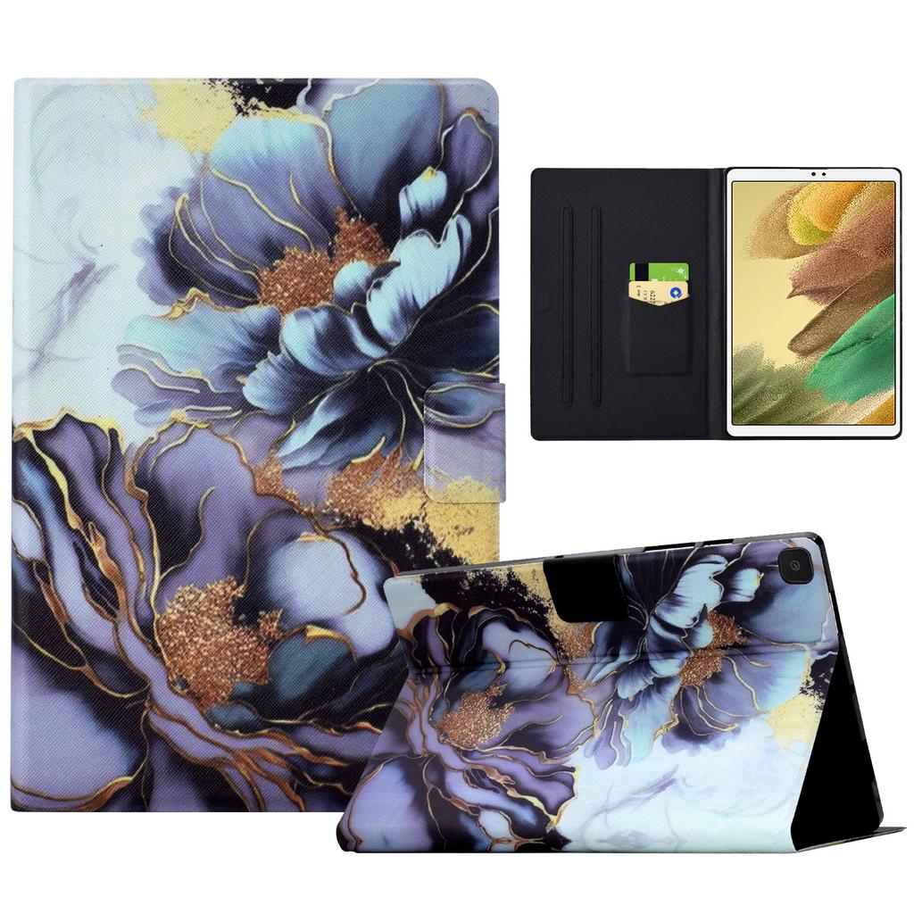 For Samsung Galaxy Tab A7 Lite 8.7-inch T220/T225 Tablet Case Pattern Printing Card Slot Leather Cover