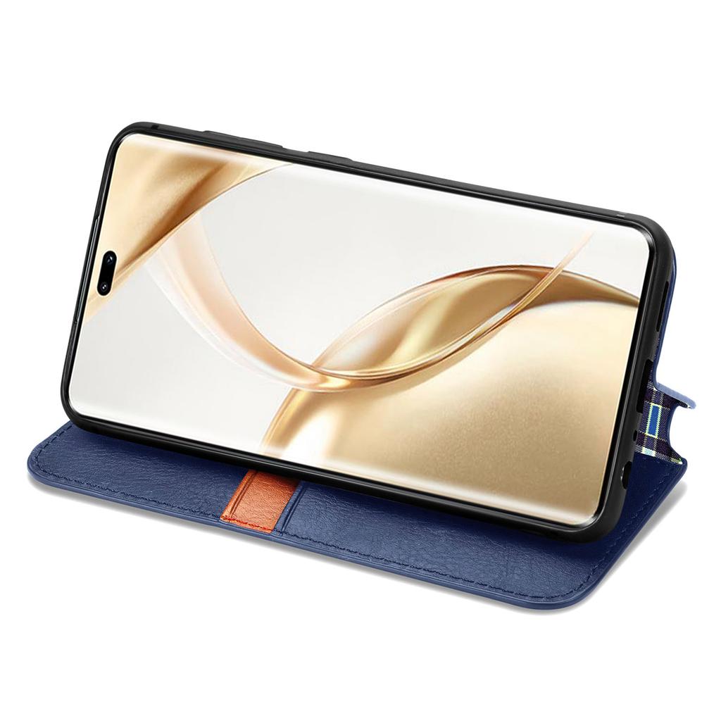 For Honor 200 Pro 5G PU Leather Case Rhombus Imprint Wallet Stand Phone Cover