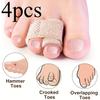 [4 шт. Поддержка пальцев ног] 4 шт. Регулируемые полиэстеровые бандажи для поддержки пальцев ног | Многоразовые фиксирующие ремни при переломах для молоткообразных, искривленных и перекрывающихся пальцев, удобная посадка