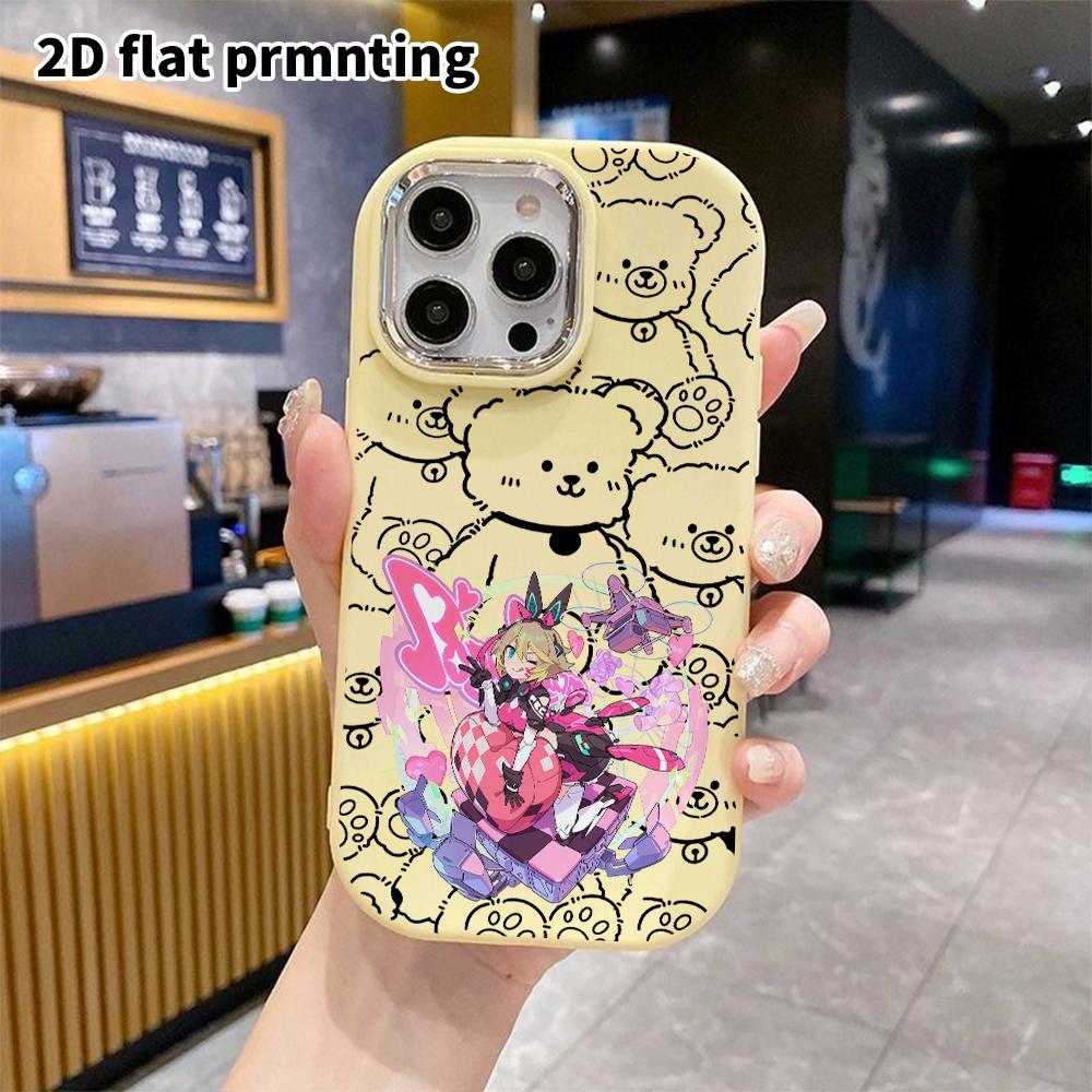 Phone case: 2D flat design suitable for iPhone 18 17 16 15 14 13 Pro protective case, couple style, sweet cool anime, Christmas and Halloween gift