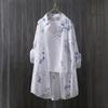 Sunscreen Shirt for Women for Summer Loose Thin Coat Chinese Style Printed Sunscreen Clothes Air Conditioning Shirt Mid-length