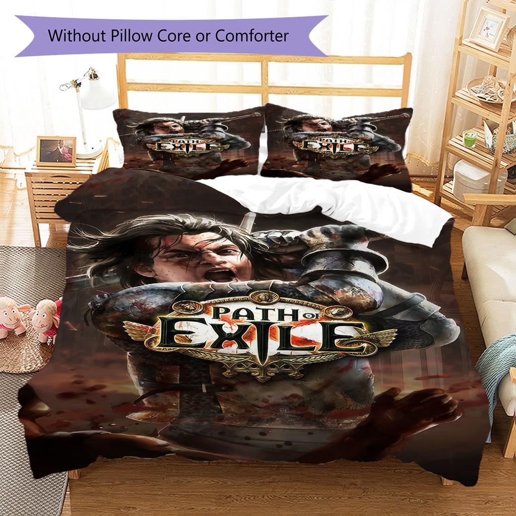 Path of Exile 2 Bedding Quilt Set Quilt Cover Pillowcase Home Decoration Birthday Gift (1 * duvet cover + 2 * pillowcase, without core)