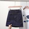 2025 Плюс Размер Летние Джинсовые Юбки Женские С Высокой Талией Эластичные Повседневные Модные А-силуэта Джинсовые Юбки Тонкие