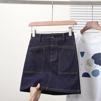 2025 Плюс Размер Летние Джинсовые Юбки Женские С Высокой Талией Эластичные Повседневные Модные А-силуэта Джинсовые Юбки Тонкие