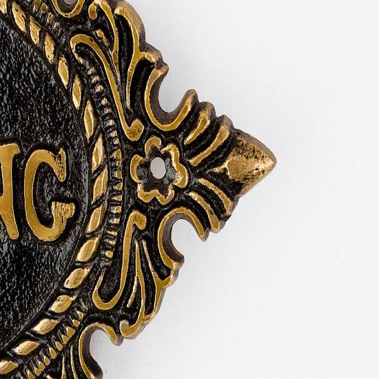 Luxury Handcrafted No Smoking Sign Plate Solid Brass Engraved Plaque Elegant Home Office Decor