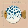 4Pcs/Set Whimsical Fish-Shaped Wooden Coasters Heat-Resistant For Coffee & Tea Lovers