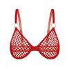 Women's Fishnet Sheer Camisole Crop Top Sleeveless Mesh Bralette Bra Top