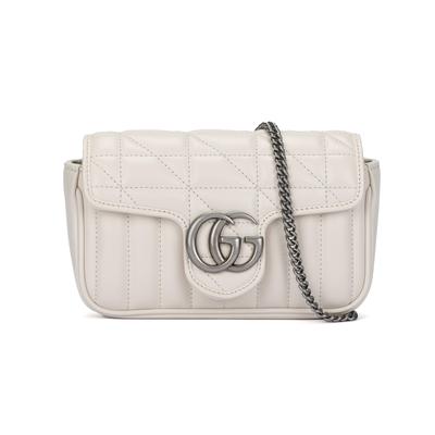 GG Marmont Super Mini Сумка Белая Женские Сумки 476433-DTD5N-9022