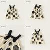 Girl Summer Dress With Cotton Fabric And Dot Pattern For Ages 3 To 8