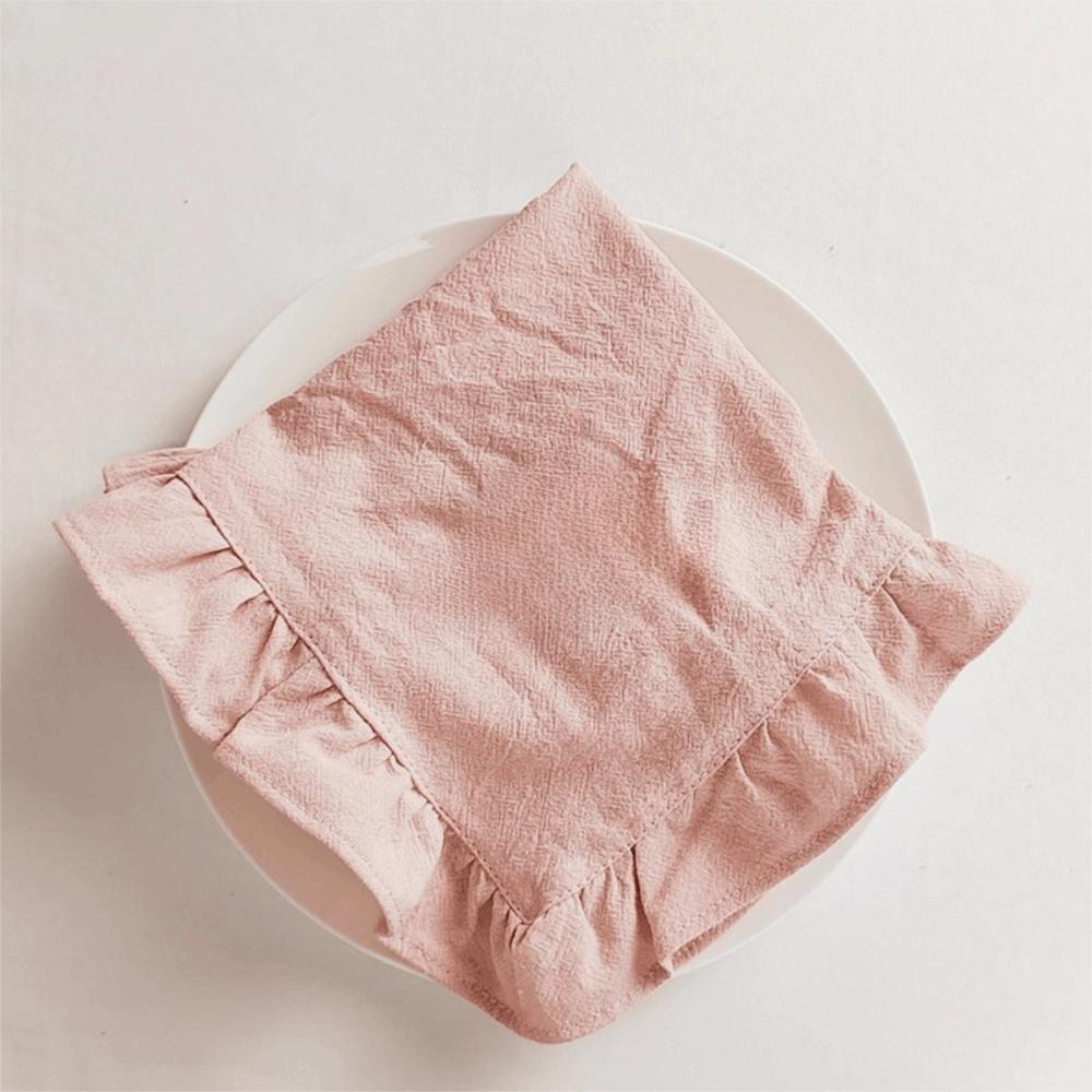 Cotton Afternoon Tea Tableware Mat French-style Table Napkin Ruffled Edge Place Mat  Photography
