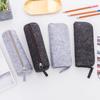 Ginflash Simple Felt Pencil Bag Fabric Pencil Case Box School Supplies Office Supplies Pouch Stationery Storage Zipper