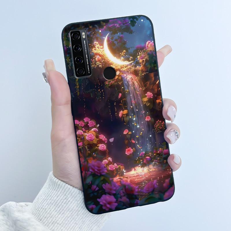 Для TCL 20 SE XE 20R 5G Чехол Роскошный Милый Кролик с Сердечком Забавный Черный Мягкий Силиконовый Задняя Крышка Для TCL 20 R 5G 20SE 20XE Чехол для Телефона
