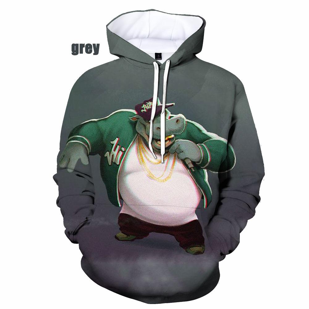 Смешная милая толстовка с капюшоном Hippo 3D Printed Women y2k Casual Fashion Sweatshirts Pullover Hooded Shirt Oversize Unisex Clothing