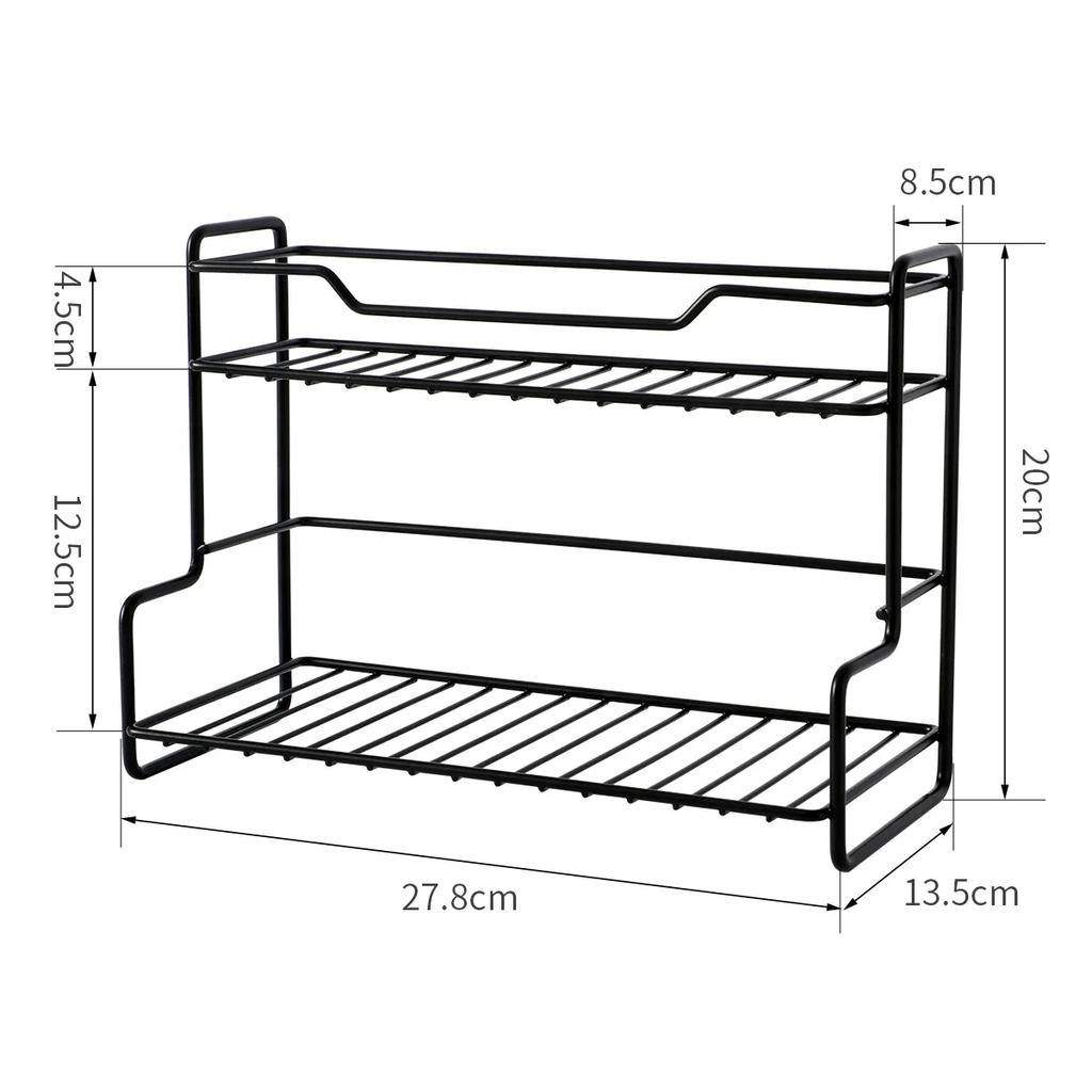 Stainless Steel Storage Shelves, Tabletop Storage Shelves, Stackable Condiment Storage Shelves In The Kitchen Bathroom