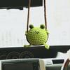 Cute Cartoon Animal Crochet Swing Pendant Car Rearview Mirror Hanging Ornament Car Interior Decor Gifts Cute Car Accessories