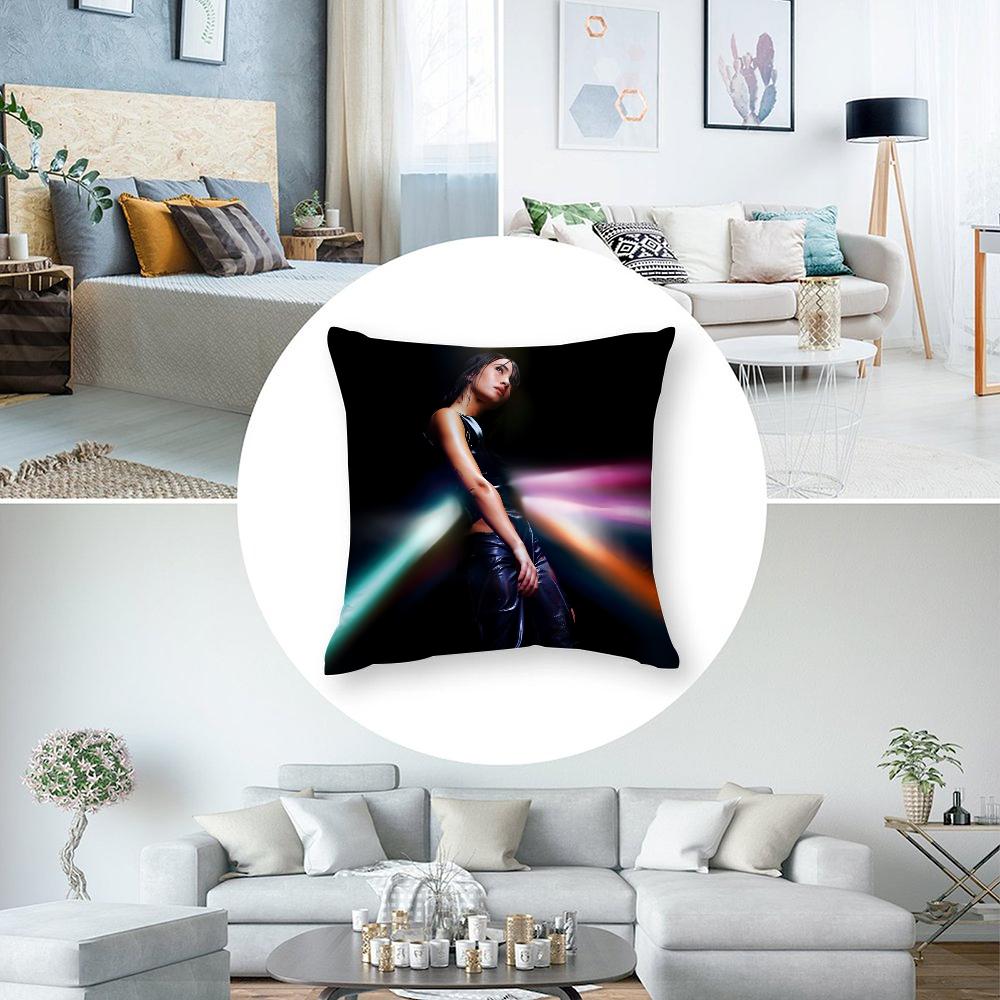Певица A-Aitana Наволочка Alpha Короткий плюш Наволочки Декоративные для дивана Подарок Домашний Двусторонняя печать Наволочка