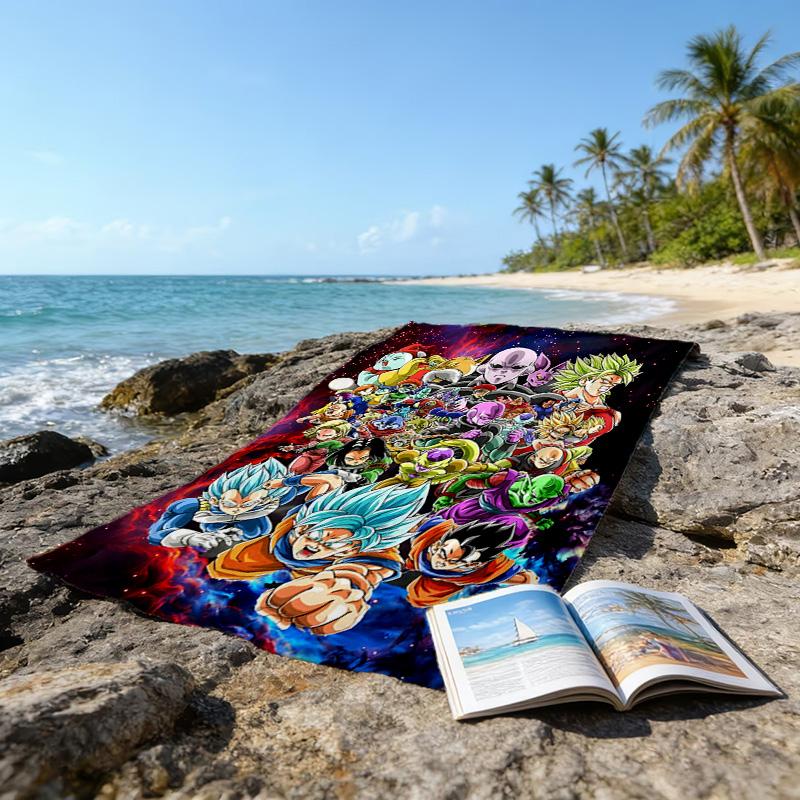 1pc Dragon Ball2 Beach Towel, Beach and Seaside Swimming Pool Equipment, Fashion Pattern, Rectangular, Travel Essentials