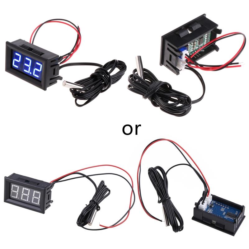 Цифровой светодиодный термометр DC 5-12 В автомобильный температурный панельный измерительный прибор