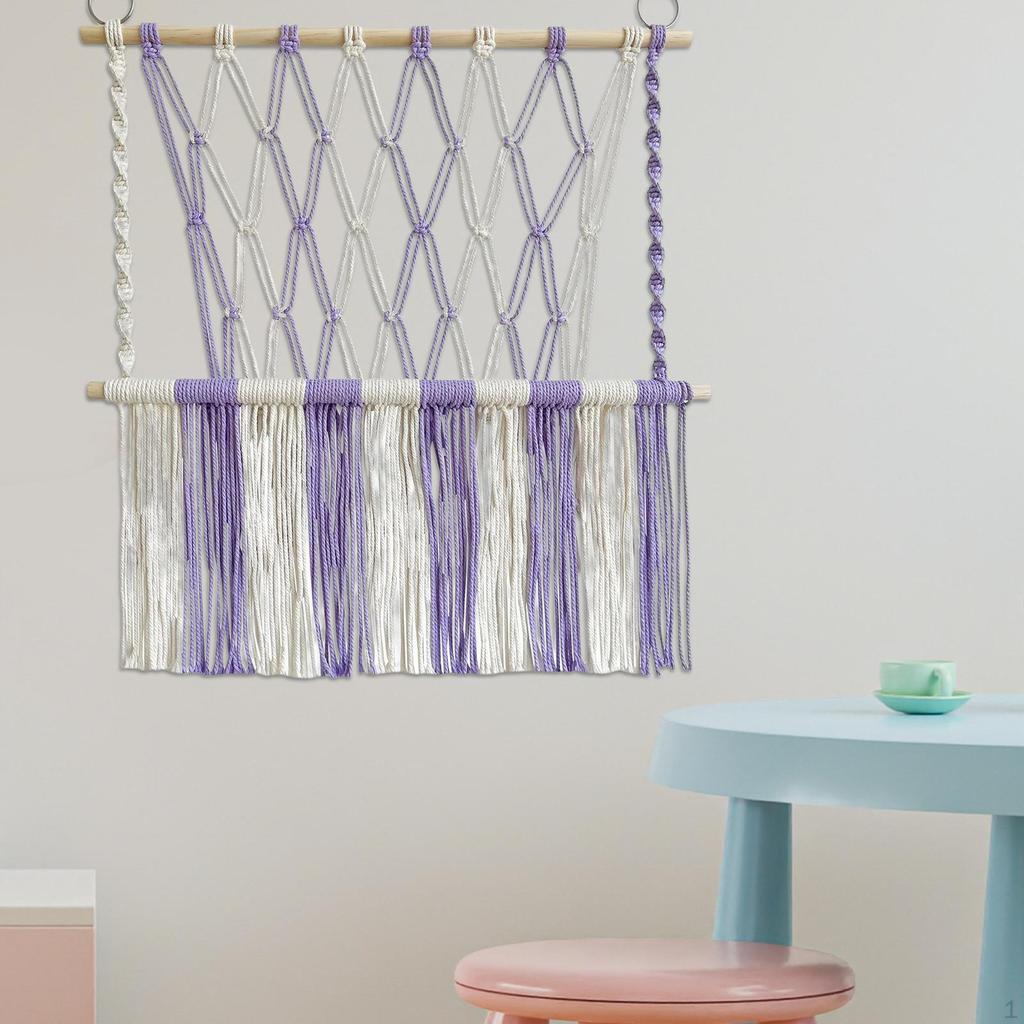 Гамак с мягкими игрушками, держатель для плюшевых игрушек, сетка, простая в установке, тканый вручную гобелен из хлопчатобумажной веревки для