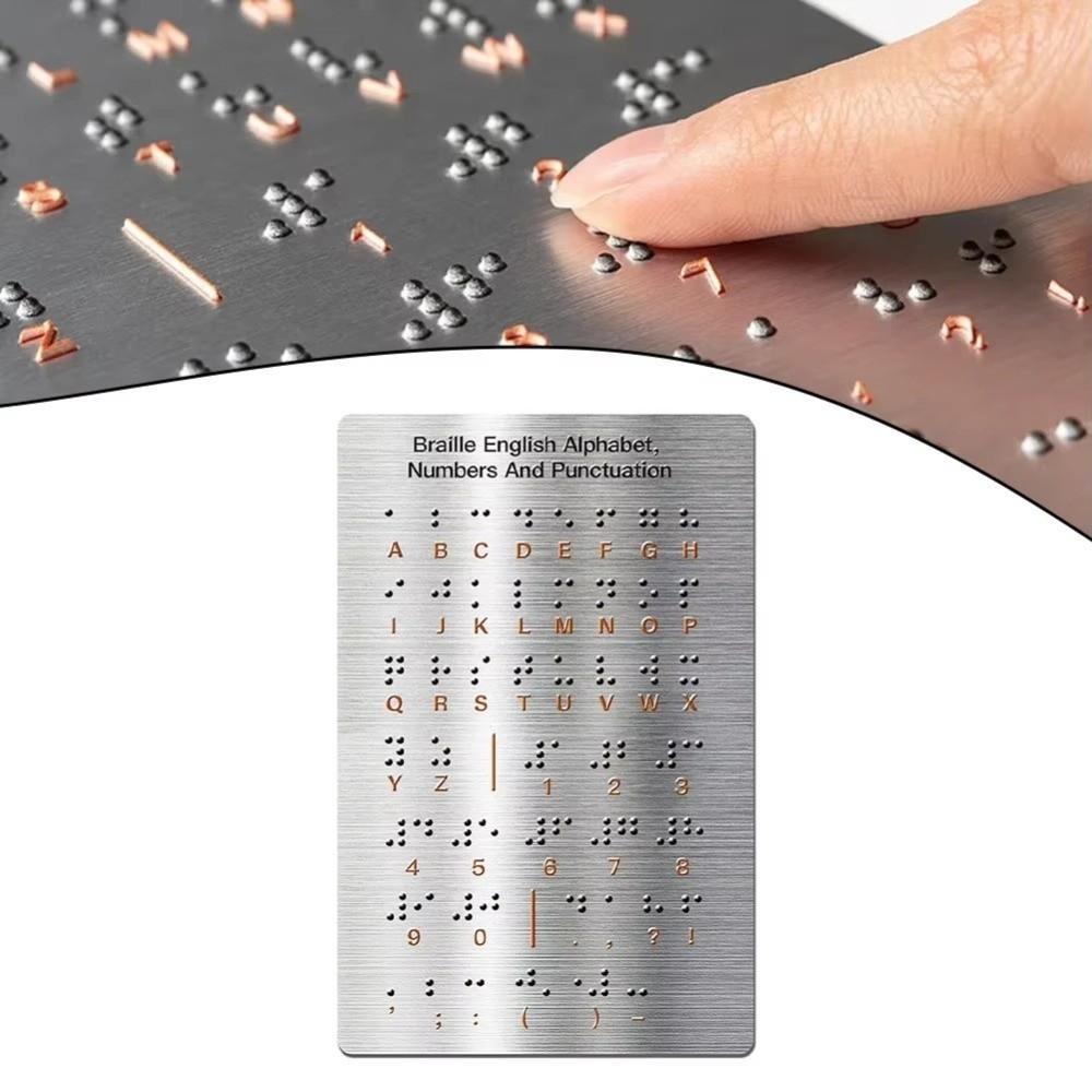 Aluminum Braille Learning Board Efficient Braille Self-Learning Tool Adult Beginner