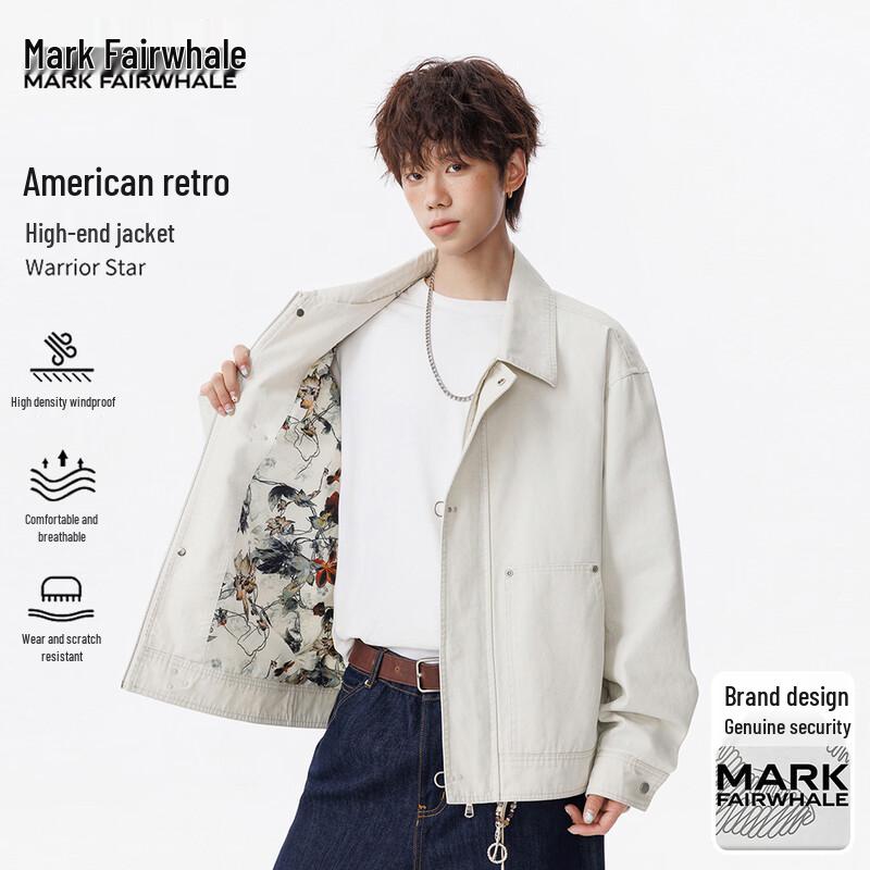 MARK FAIRWHALE Men's American-Style Cotton Casual Jacket