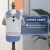 Fashion Preppy Style Pet Dog Hoodie Soft Breathable Cat Shirt Cozy False Two-piece Pet Overalls Spring Autumn