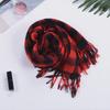 Adult Scarf Double-Sided Velvet Soft Plaid Pattern Autumn Winter Scarf with Tassel Men Women Warm Shawl