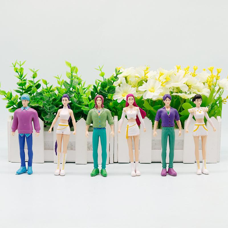 18PCS Anime Kpop Demon Hunters Action Figure Toys Derpys Tiger Ranimeumi Mira Zoey Sussy Figurine Doll for Fans Christmas Gift