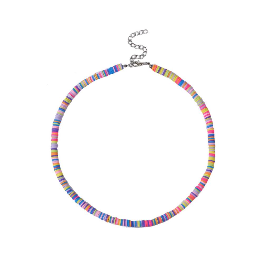 Ожерелье для женщин Мягкое керамическое круглое ожерелье Ожерелье Цветное богемное мягкое керамическое ожерелье Женское красивое элегантное ожерелье для нее