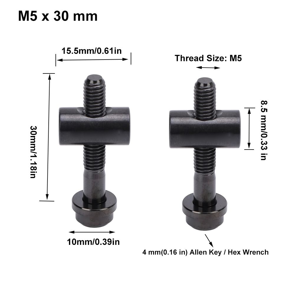 2PCS M5 Thread Bike Seatpost Screw Titanium Alloy Bike Seatpost Fixed Bolt Bike Seatpost Fixing