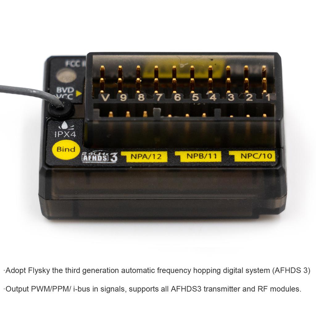 2.4GHz 12CH Receiver PWM PPM Ibus for AFHDS3 Transmitters RF Modules PL18/ NB4 /NB4 Lite RC Car Boat Vehicle