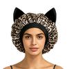 Elastic Band Cat Ear Sleep Cap Breathable Hair Protection Hat New Satin Hair Bonnet  Night Sleep