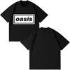 Rock Band O-Oasis Logo Print Vintage Men Women Clothes for Teens Fashion Clothing Oversized Cotton Oversized Style T-shirts