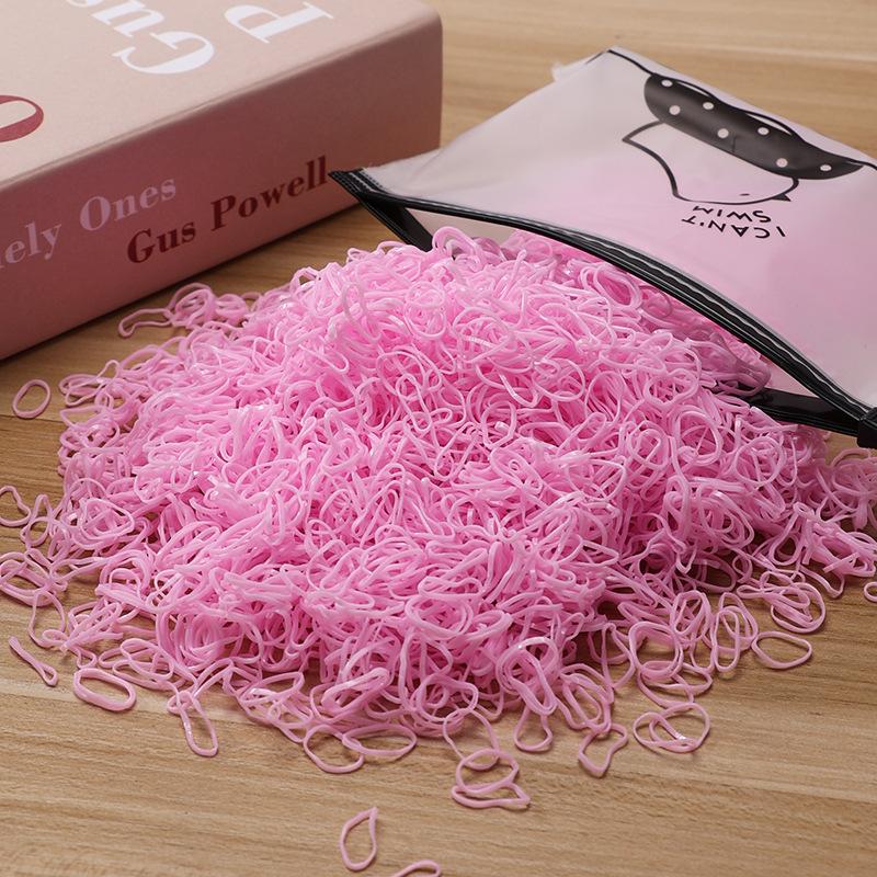 500/1000/2000 шт. Девочки Разноцветные Одноразовые Резинки Резинки для Волос Повязка на Голову Детские Резинки для Хвоста Детские Аксессуары для Волос