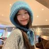 Autumn and winter warm Merad knitted hat wool blend bag hat hood versatile wool hat oblique span bag cold hat