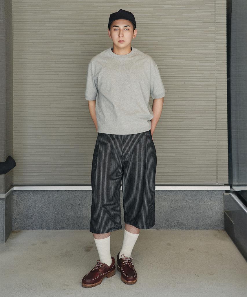 XERO Stripe Clean Denim Cinch Back Shorts [Black]
