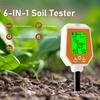 Yieryi 6-in-1 Soil Tester PH EC Moisture Sunlight Air Humidity Temp High Accuracy Conductivity PH Meter for Gardening Farming
