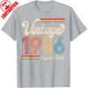 1986 Vintage 1986 Birthday Gift Men Women Born Made 1986 TShirt High Quality Cotton Tees Summer Oneck Unisex T Shirt