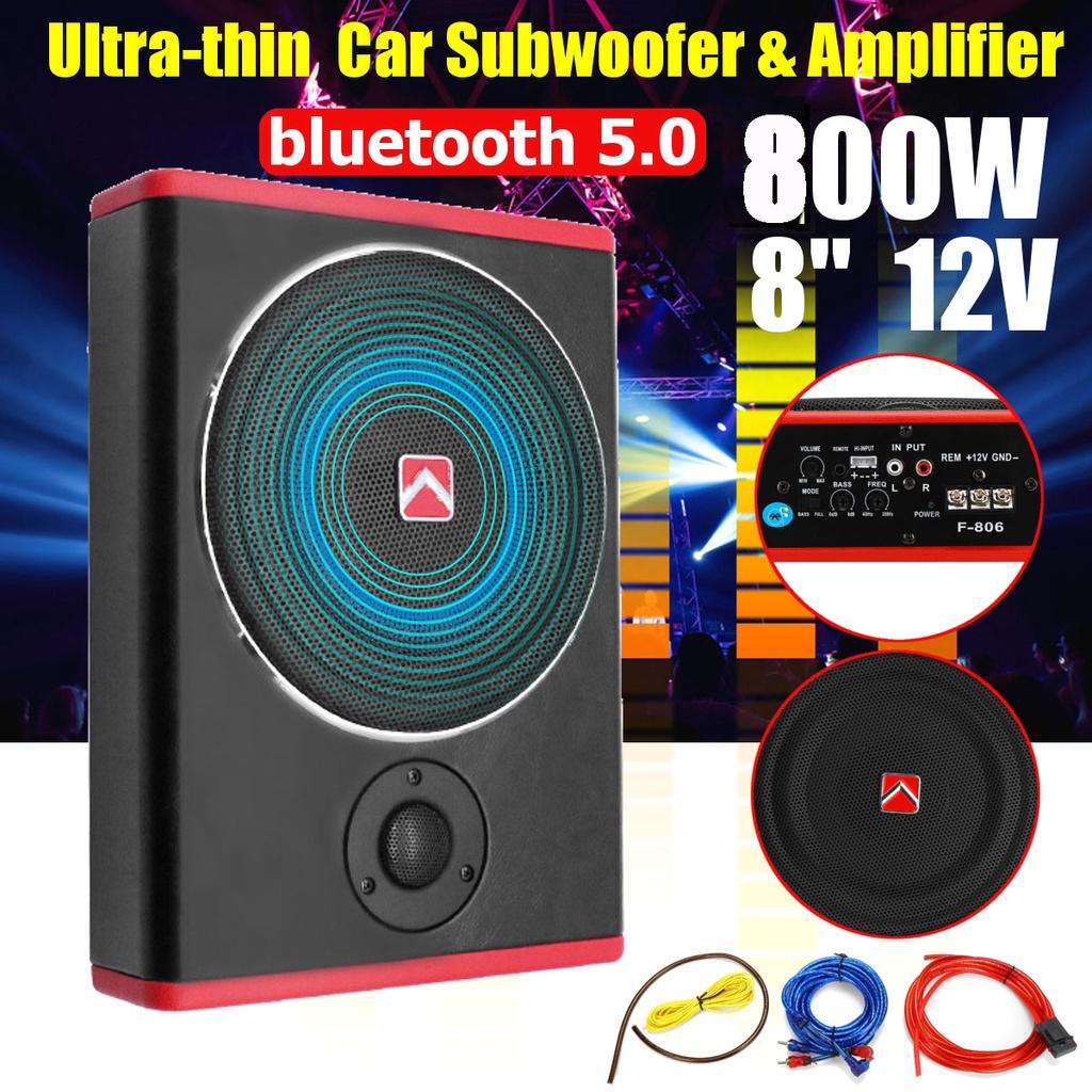 600W 8 Inch Car Amplifier Subwoofer Car Audio Slim Under Seat Subwoofer Speaker Car Subwoofers Woofer