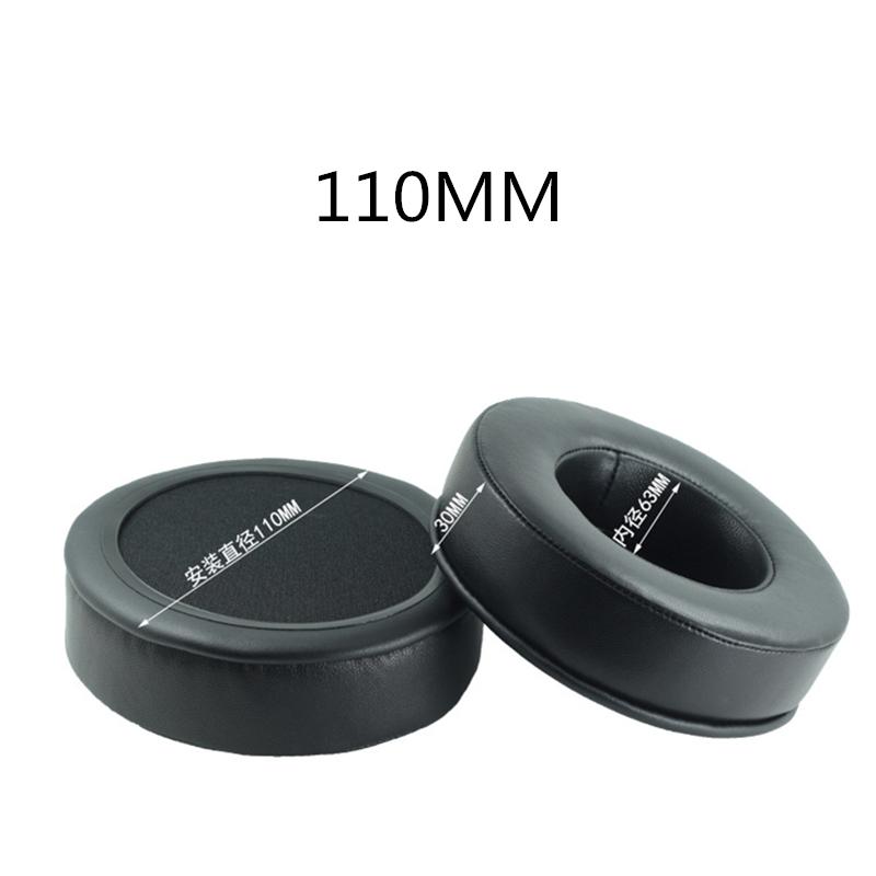 Round Real Sheepskin Ear Pads 80MM 85MM 90MM 95MM 100MM 105MM 110MM For Razer For Sony for AKG Headphones Soft Memory Foam