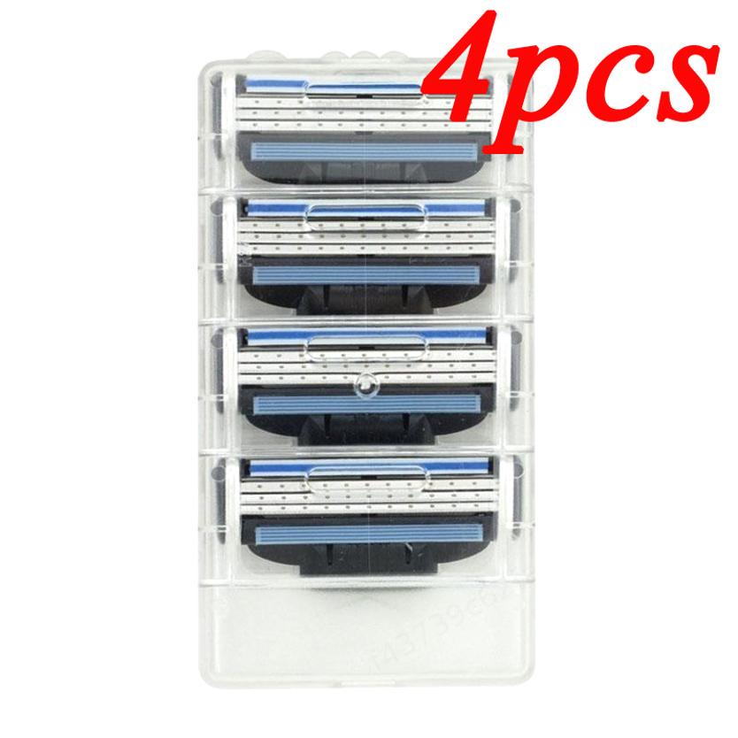 4 шт./8 шт. лезвия для бритвы, подходят для мужчин, кассеты для бритья с 3 лезвиями, мужские лезвия для бритья