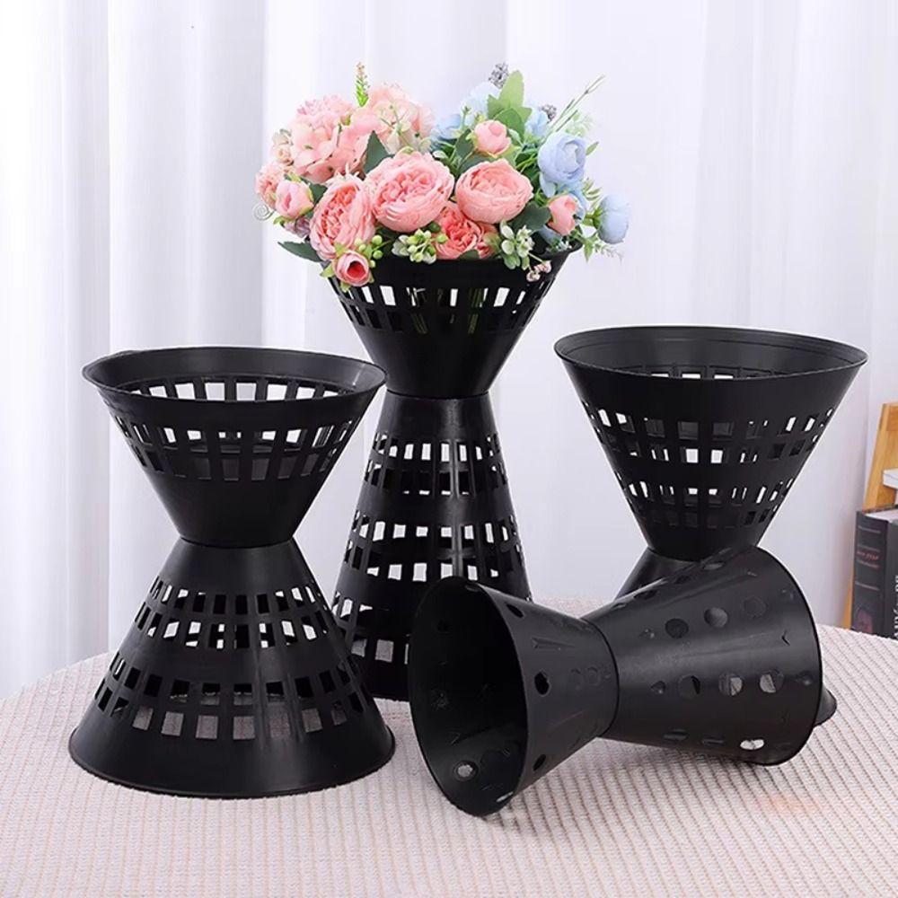 Plastic Flower Bouquet Base Quick Wrap Flower Base Bouquet Wrapping for Flowers Store Party Shop