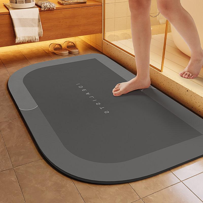 Export quick-drying diatom mud floor mat, water-absorbing non-slip foot mat, household bathroom door carpet, bathroom floor mat
